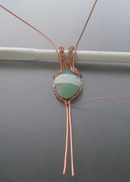 Dianna Biehl Mooses's Cabochon Woven Wire Pendant  - , Wire Weaving, Wire Wrapping, Wrapping, Wire Wrapping Jewelry, Weaving, Wire Weaving, Weaving Wire, 